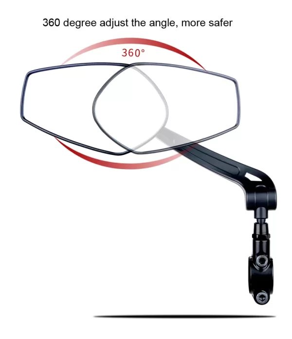 EasyDo 360 Degrees Adjustable E-Bike Side Glass Mirrors - Image 5
