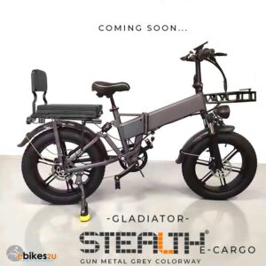 Gladiator UL 2849 Certified, 750W 15Ah (900W Peak) Folding E-Bike, Upgraded 48V 15Ah 20″ Fat Tire, E-Cargo Edition